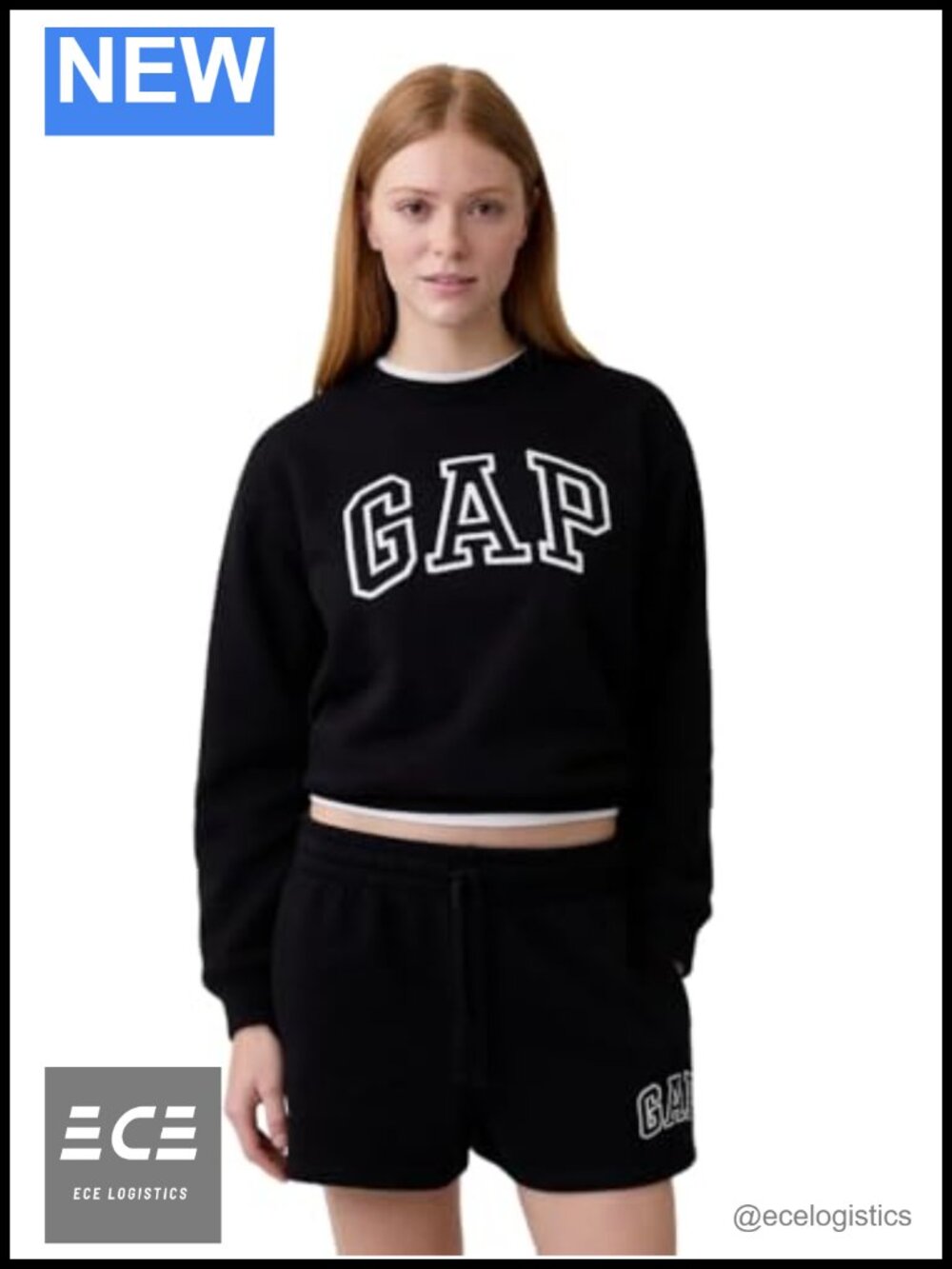 GAP Heritage Crewneck Sweatshirt Cotton Blend Pullover Regular Fit